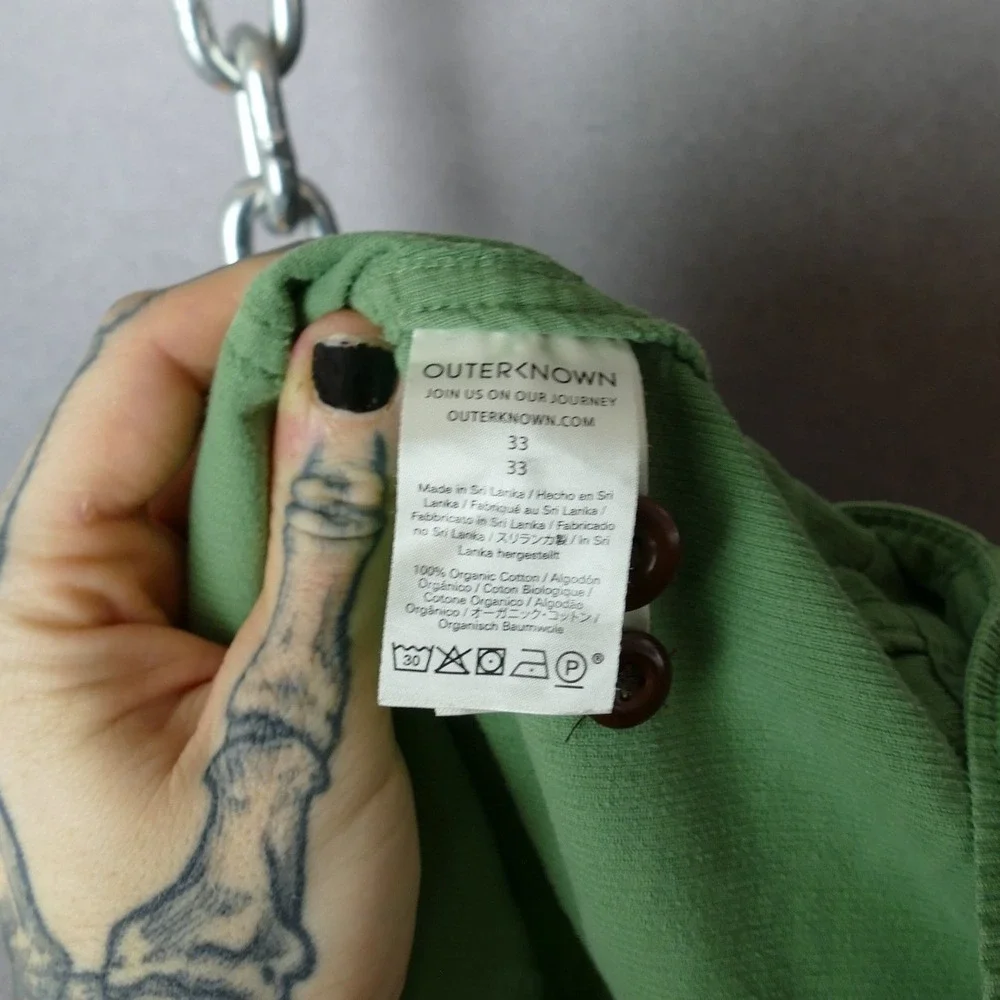 Outerknown Corduroy‎ Pants Green Utility Style Men Size 33x31